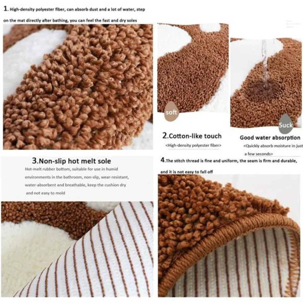 Rugs Mats Water Absorbent Non-Slip Mat Used in Bathroom, Shower, Room, Etc